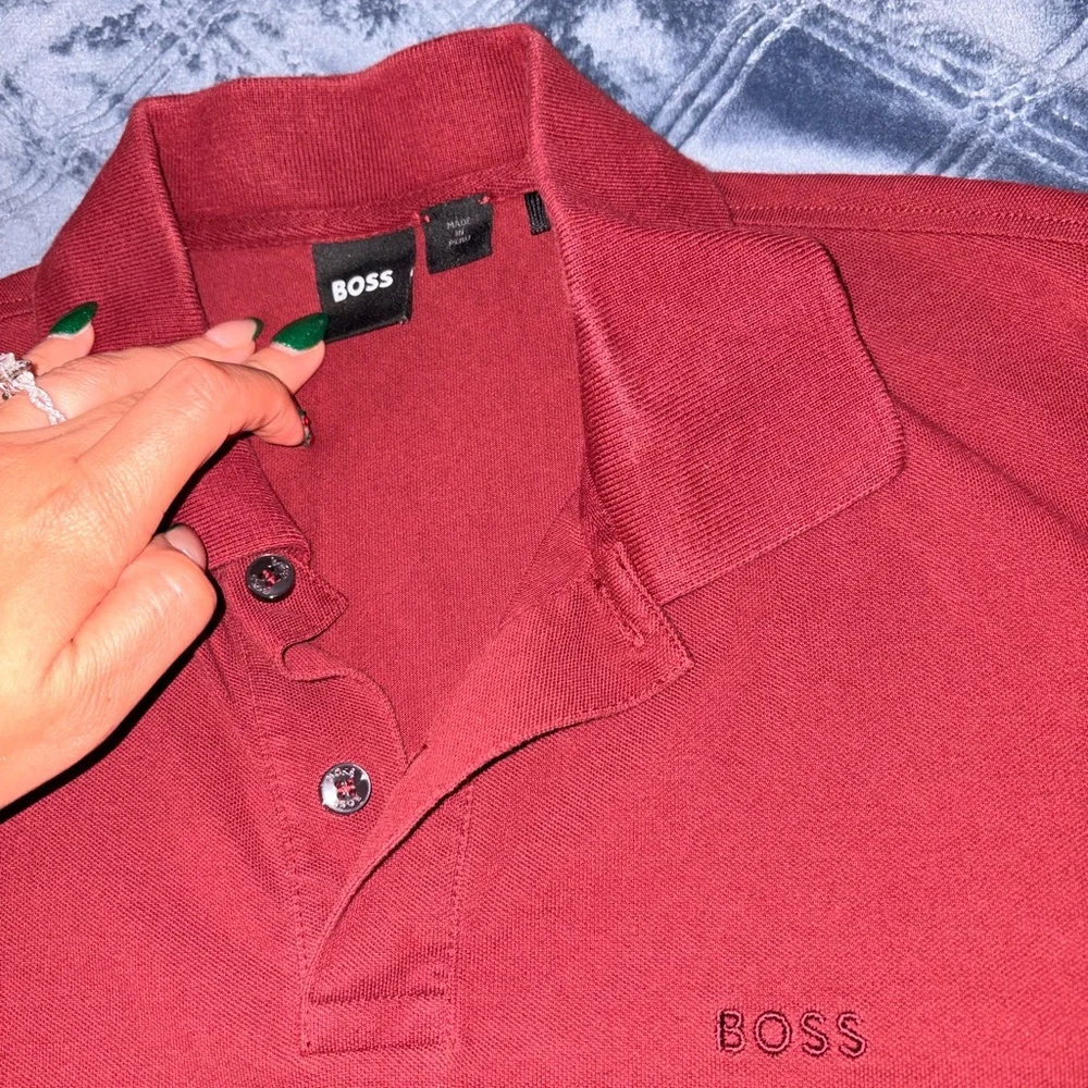 Men's Boss Red Polo Shirt - Picture 3 of 3